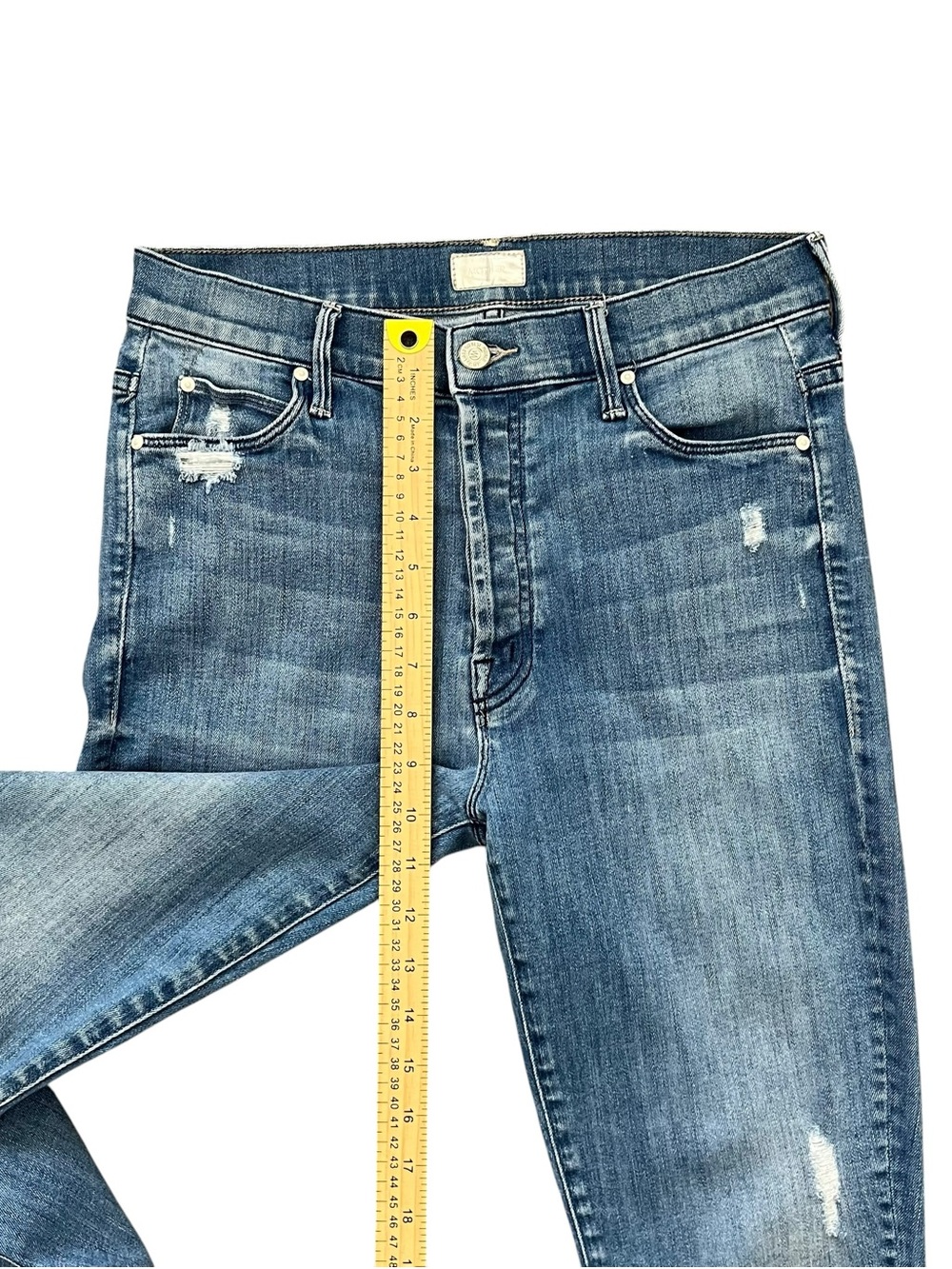 MOTHER The Stunner Ankle Fray Graffiti Girl Jeans Size 27 - Picture 12 of 16
